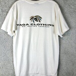 Rare Vintage YAGA Mo Bettah Threadz Face Hip Hop Single Stitch T Shirt 90s SZ M